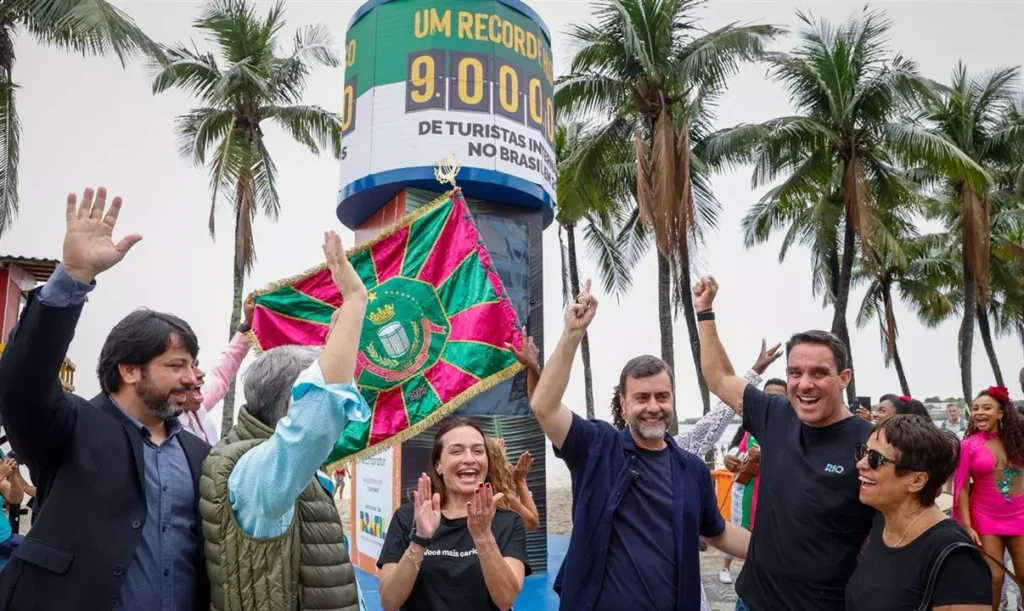 Brasil Registra Recorde de 9 Milhões de Turistas Estrangeiros em 2025