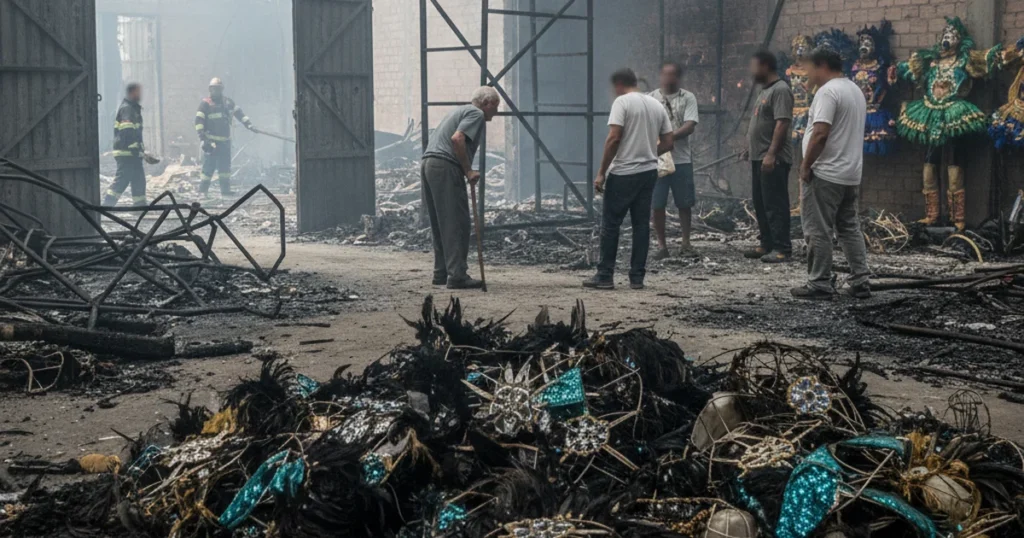 Incêndio Tragicamente Leva a Vida de Idoso em Escola de Samba do Rio