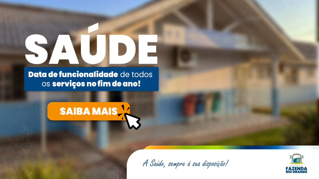 Saúde Divulga Cronograma de Atendimento nas Festas de Fim de Ano em Fazenda Rio Grande