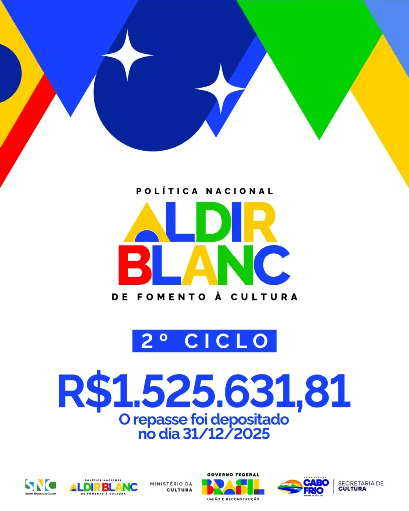Cabo Frio Recebe R$ 1,5 Milhão da Política Nacional Aldir Blanc: Um Marco para a Cultura Local