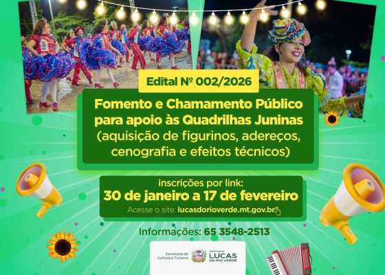 Prefeitura de Lucas do Rio Verde Destina R$ 45 mil para Fortalecer Quadrilhas Juninas