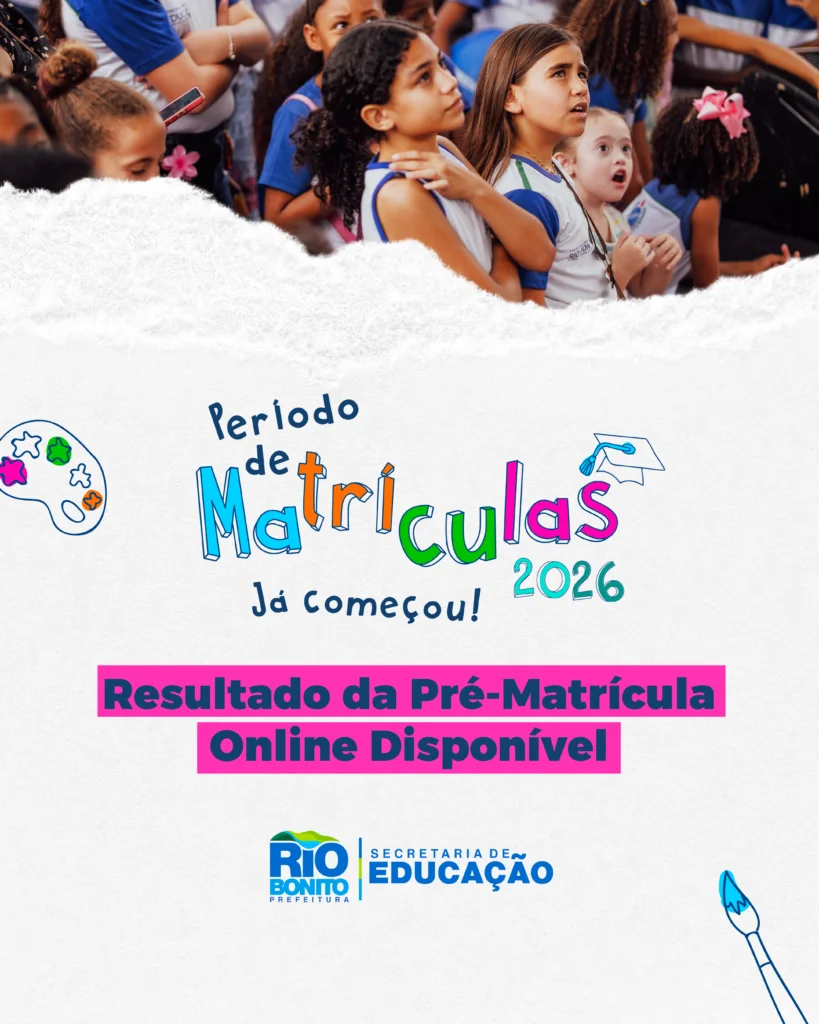 Resultado da Pré-Matrícula 2026 é Divulgado pela Secretaria de Educação de Rio Bonito