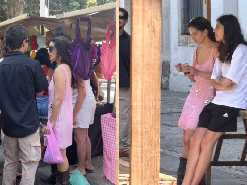 Rosalía Brilha na Praça XV: Encontro Casual no Coração do Rio de Janeiro