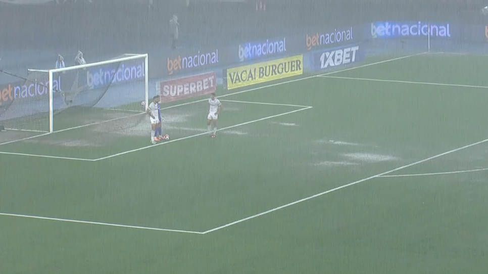 Temporal Interrompe Clássico entre Botafogo e Fluminense no Rio de Janeiro Temporal Interrompe Clássico entre Botafogo e Fluminense no Rio de Janeiro