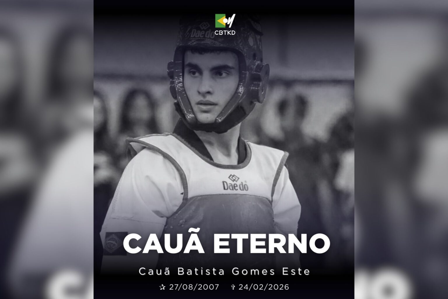 Tragédia no Taekwondo: Cauã Batista, promessa do esporte, falece aos 18 anos no RJ Tragédia no Taekwondo: Cauã Batista, promessa do esporte, falece aos 18 anos no RJ
