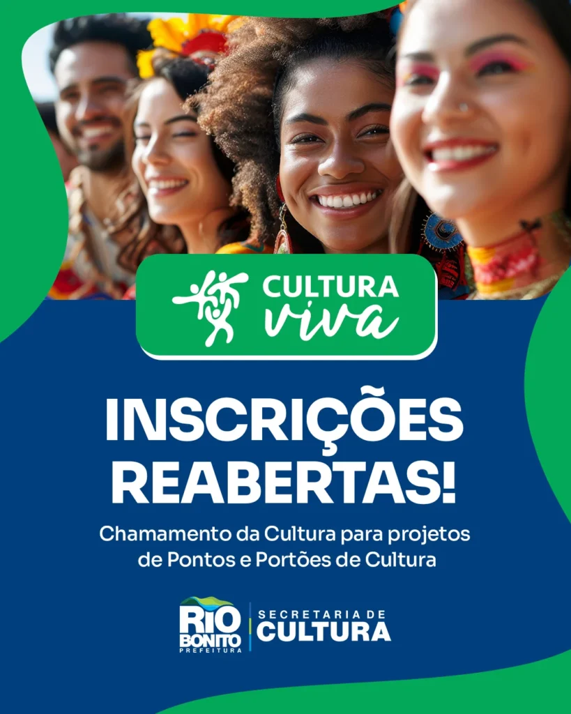 Últimos Dias para Inscrições em Projetos de Pontos de Cultura no Rio Bonito Últimos Dias para Inscrições em Projetos de Pontos de Cultura no Rio Bonito