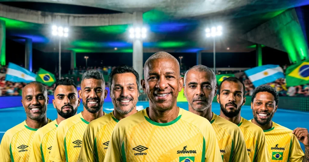Brasil e Argentina se enfrentam em clássico de showbol no Rio FutSummit 2026