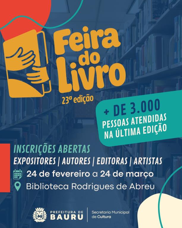 Feira do Livro de Bauru: Últimos dias para inscrições de expositores