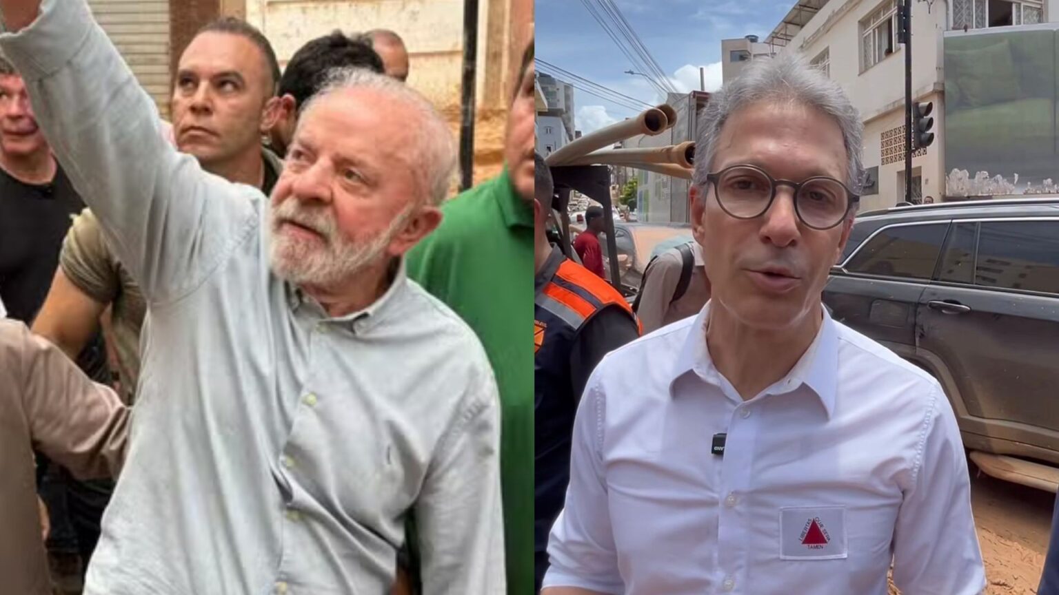 Troca de acusações entre Lula e Zema surge após tragédia das chuvas em Minas Gerais