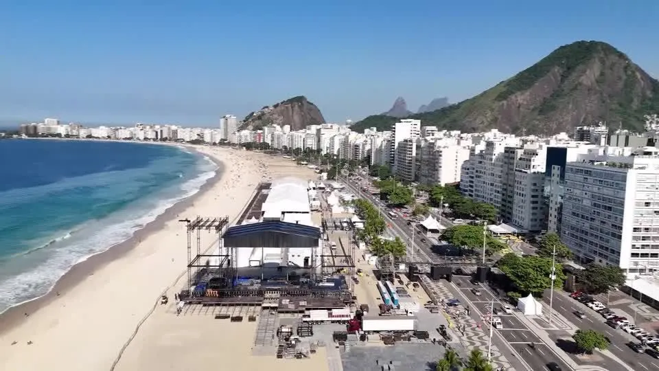 Montagem do Palco Para o Show de Shakira No Rio de Janeiro Já Começou