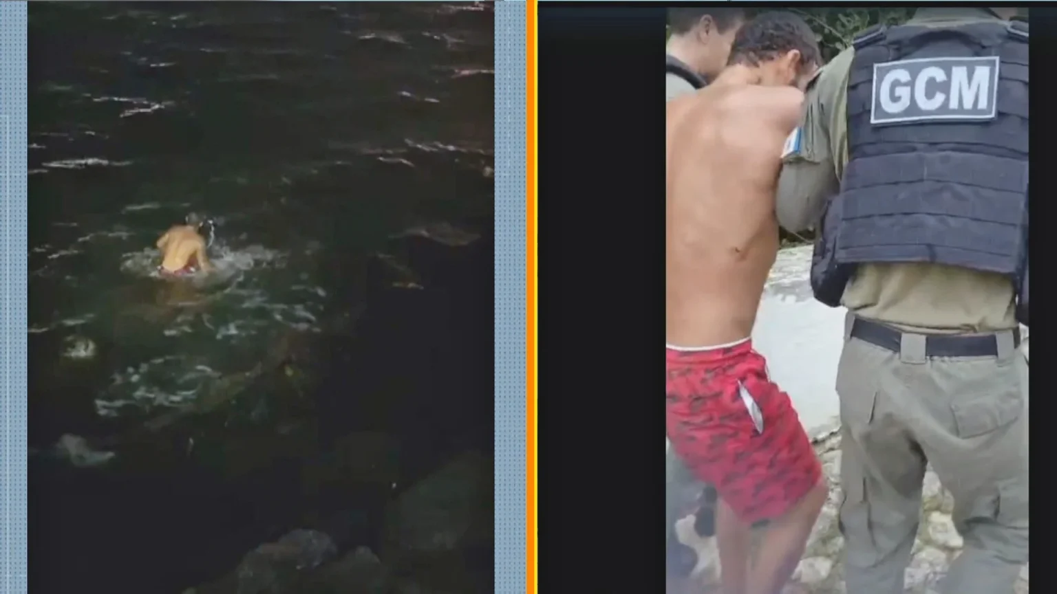 PM prende ladrões de carro em Niterói; fugitivo capturado após escapar pelo mar
